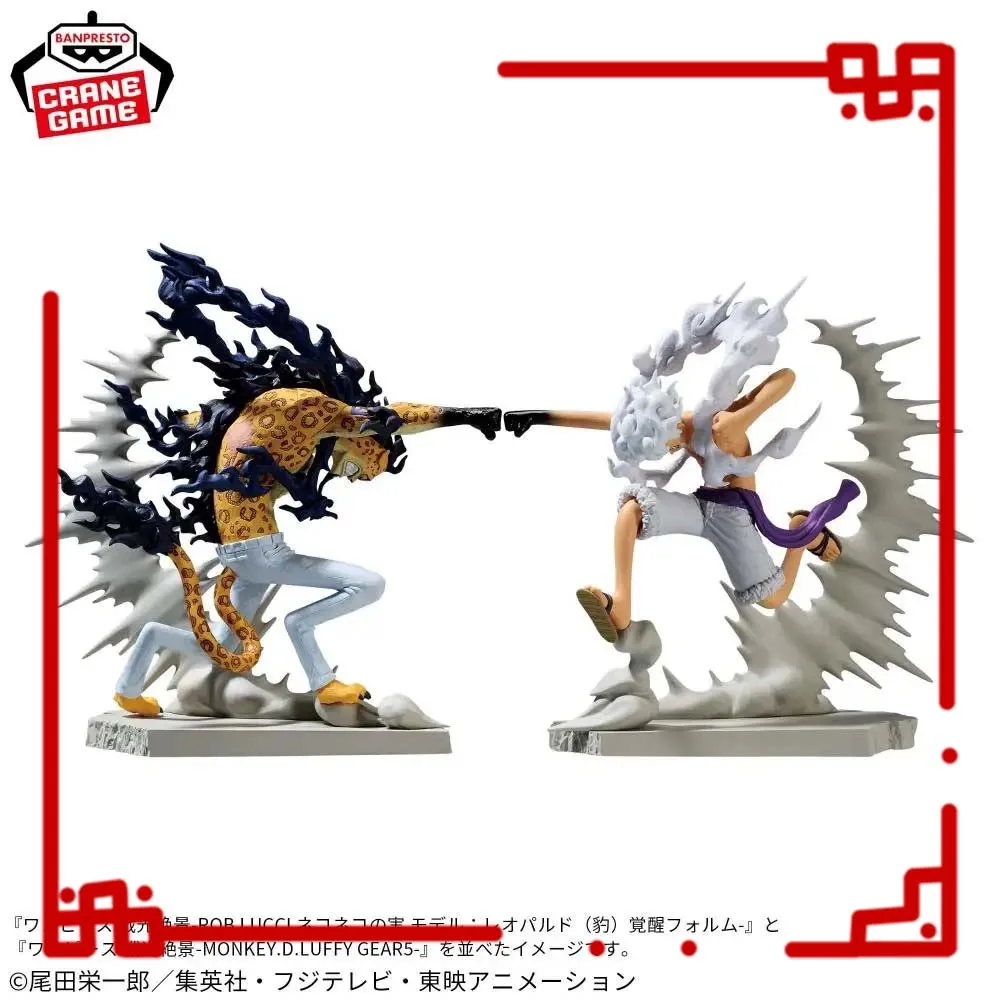 

In Stock Original BANPRESTO SENKOUZEKKEI One Piece Rob Lucci Monkey D Luffy Figure Anime Model Genuine Toy