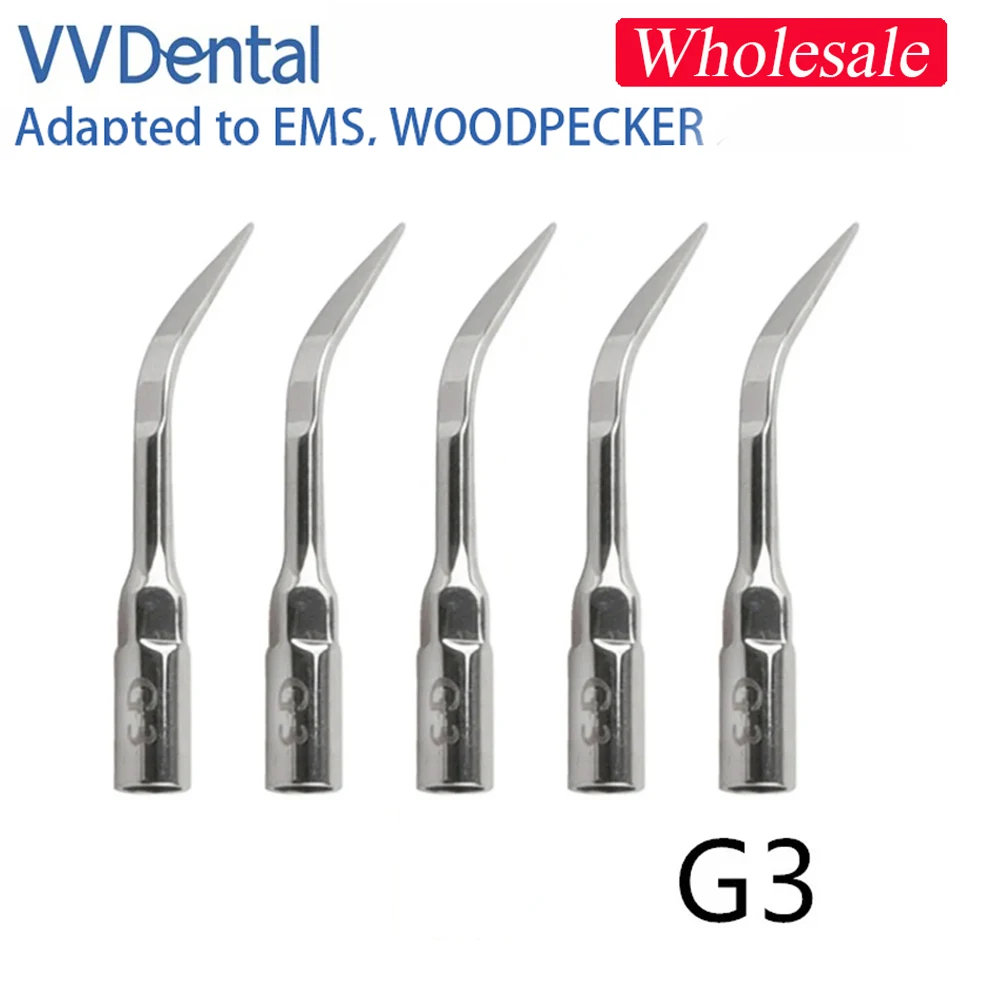 VVDental Wholesale 1/3/5Pcs a lot G3 Ultrasonic Scaler Tip Fit for EMS WOODPECKER Handpiece Scaling Periodontics  Dental Tools