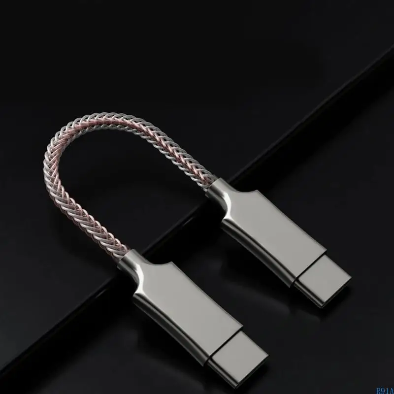 R91A Усиление для наушников USB C до 3,5 мм адаптер портативный ключ 384 кГц