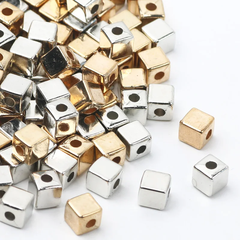 200pcs 3/4/5mm CCB Square Beads Acrylic Loose Spacer Beads For Jewelry Making Handmade Diy Bracelet Necklace Accessories