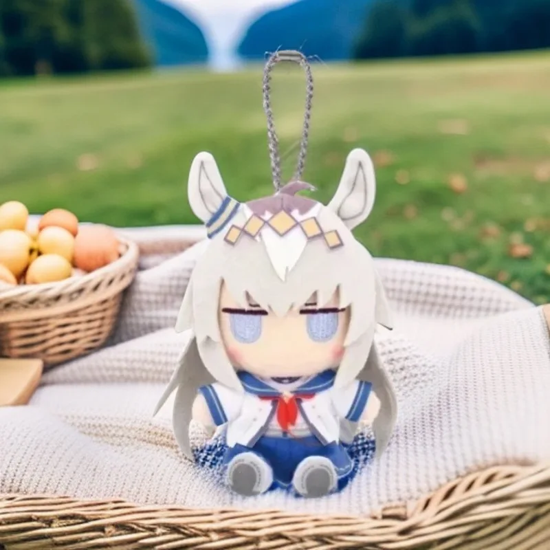 12CM Umamusume Pretty Derby Plush Keychain Tamamo Cross Special Week Oguri Cap Chibi Stuffed Doll Pendant Anime Toy Gift
