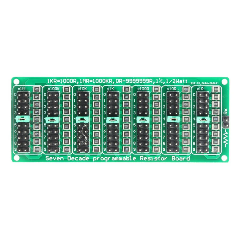 New-7 Decade 1R - 9999999R Programmable SMD Resistor With YX-X0001 DC 12V Battery Undervoltage Management Module