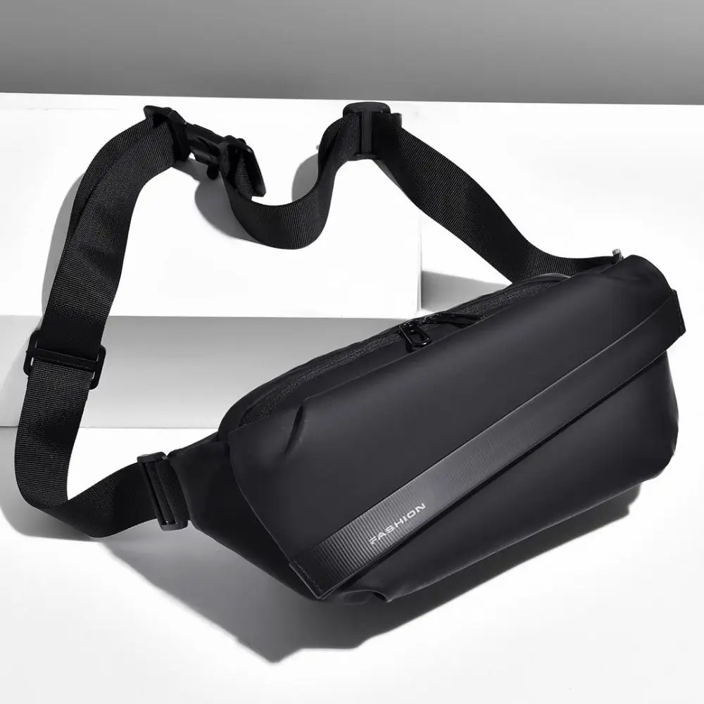 

Larger Capacity Men's Crossbody Bag Casual Style Adjustable Strap Shoulder Messenger Bag Waterproof Waist Pack Bag Business