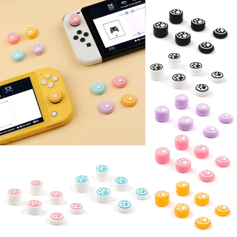 6pcs Cat-Claw Analog Cover Silicone Joystick-Caps for SWITCH Lite OLED Wholesale