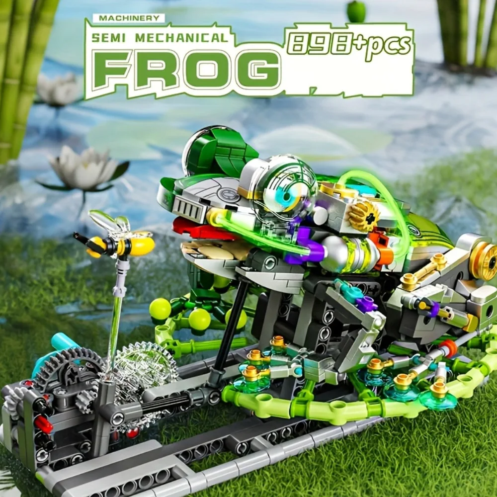 

898 шт. механические игрушки-лягушки, комплект модели робота с двигуном прыжков и шестернями с подвижными ножками и шестернями, идеальный подарок на день рождения