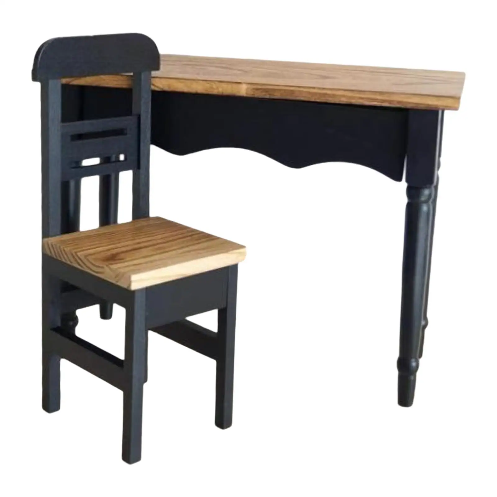 Table et chaise de maison de course, artisanat d'ornement, collections de modèles de meubles de cuisine, non assemblées, décor de mise en page de mini maison, échelle 1:3, 2 pièces