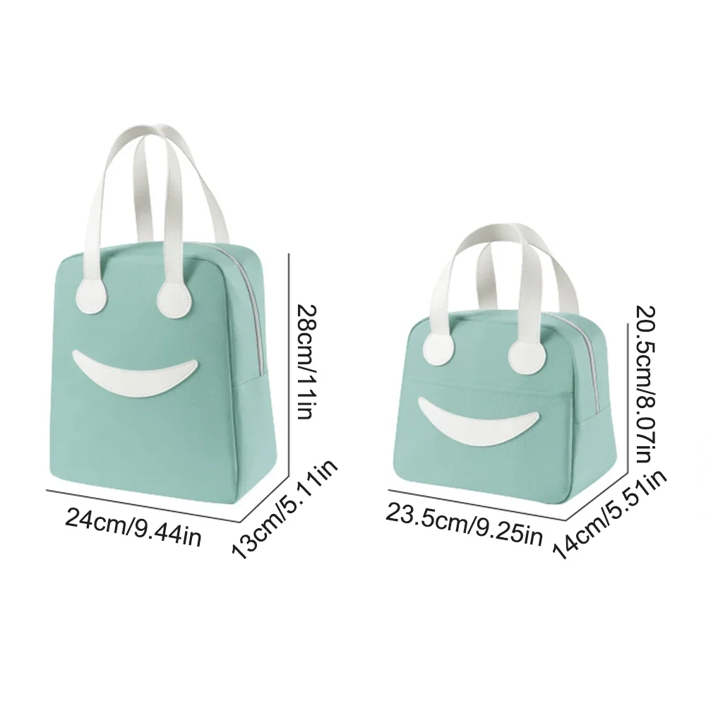 Insulated Hand-Held Lunch Bag Cute Portable Bento Box for Office Workers Student Aluminum Foil Thickened Picnic Lunch Box Bag