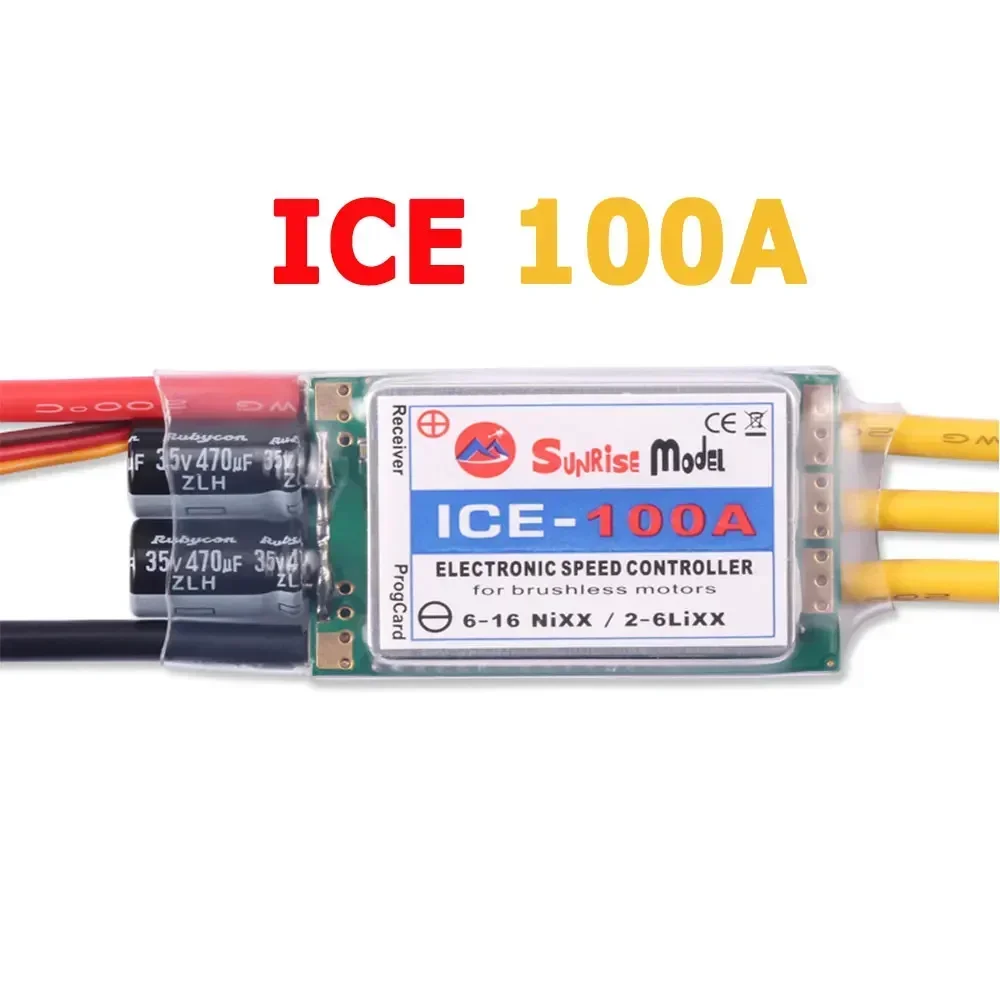 SunriseModel ICE 2-6S Helikopter Vliegtuig Borstelloze ESC met BEC Uitgang 18A 30A 40A 45A 60A 90A 100A 120A 150A voor RC Modellen DIY