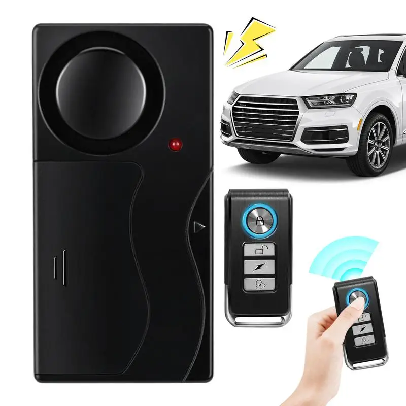 Car Vibration Alarm 110dB Car Vibration Sound Alarm Automobile Anti Theft Warning Device Automotive Interior Accessories For Car