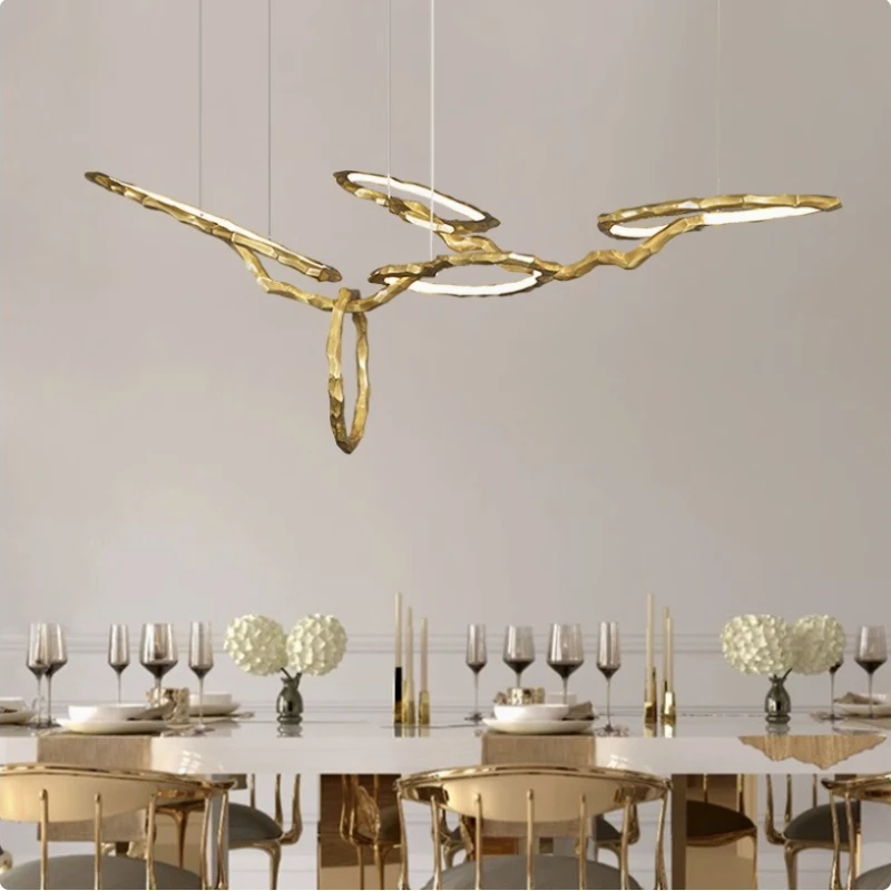 

All copper light luxury restaurant bar chandelier creativity