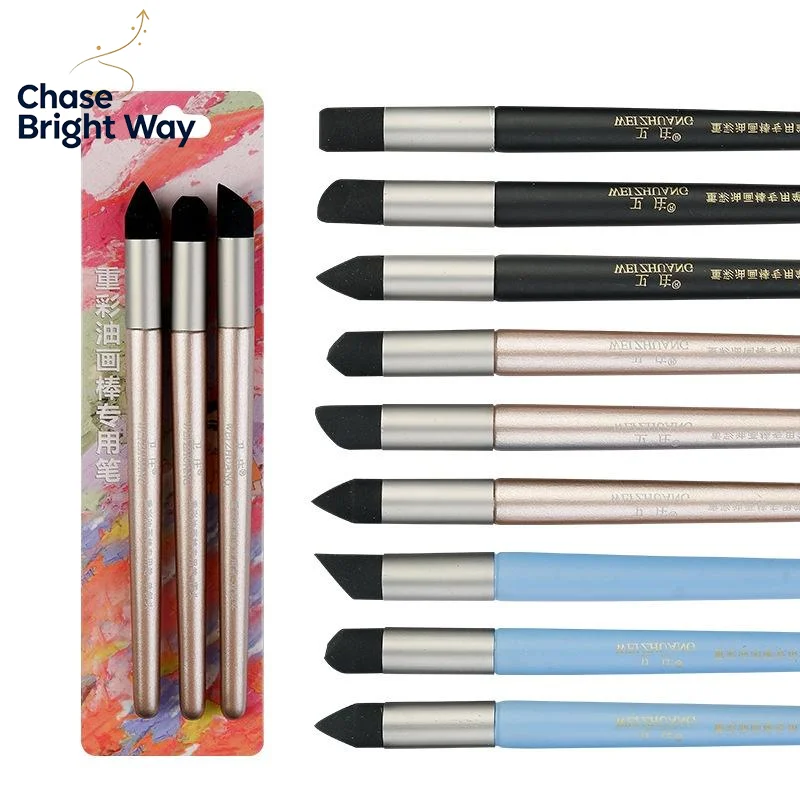 Multi Shape Tips Art Smudge Pen 2/3Pcs Soft Sponge Mixing Stumps for Chalk Pastel  Drawing Work