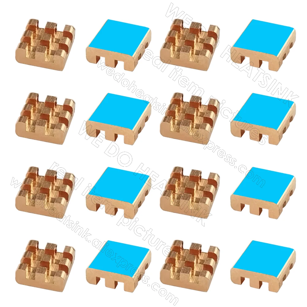 WE DO HEATSINK 8x8x3mm Without or With Thermal Pad 8Pure Copper Heatsink Cooler Radiator