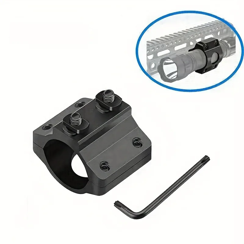 

MLOK 25.4mm Flashlight Ring Mount Scope Optics Laser Holder Clamp M-Lock 20mm Rail Mount Adapter Toy Gun Accessories