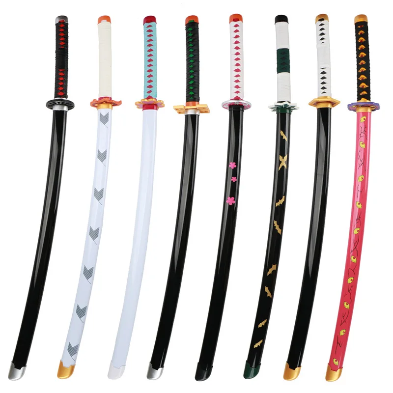 Led Katana 104cm/41" Giyuu Cosplay Weapons Props Toy Sword Kimetsu No Yaiba Tanjiro With A Sword Holder