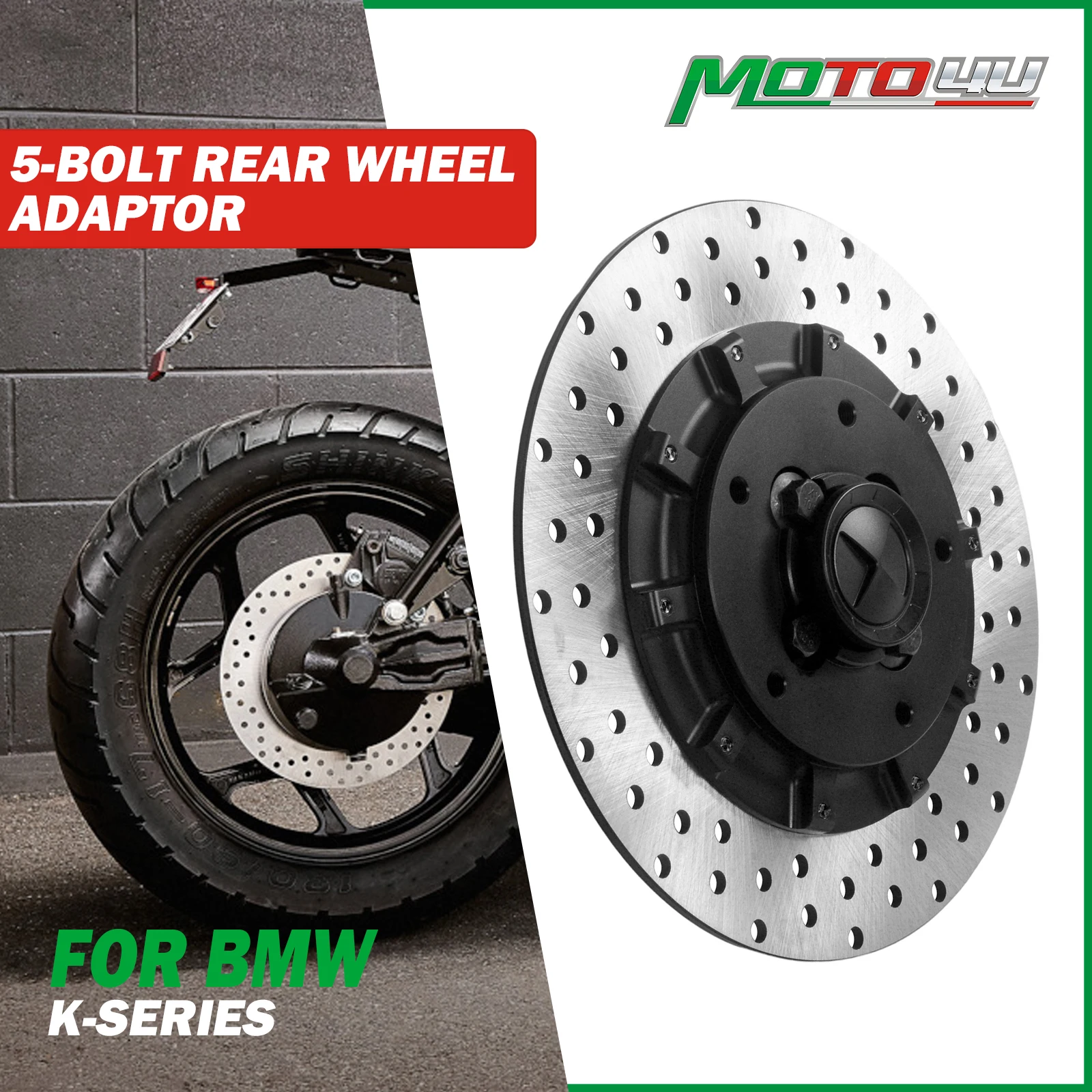 For BMW K1200S/R/GT 1300S R NINE T r9t 5-Bolt Rear Wheel Adaptor 3 Color Screws Retro Motorcycle Modification Parts