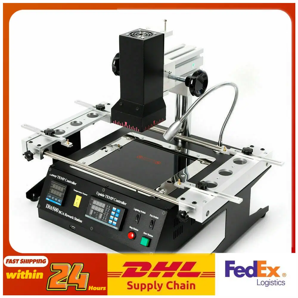 IR6500 BGA Rework Station Infrared Solder Welder System with Closed-loop Temperature Control w/USB Cable for Welding  Rpairing