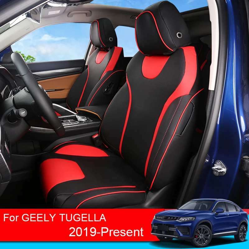 

Car PU Leather Full Surrounding Seat Cushion Cover Protect Customized For Geely Tugella 2019-Present Waterproof Auto Accessory