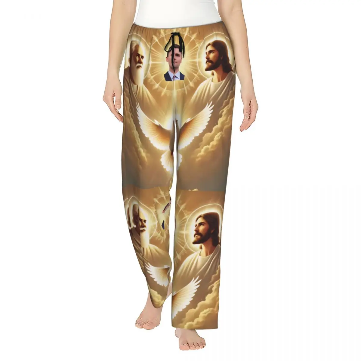 Charlie Kirk Angelic Advocate Pantalon de salon pour femme, coupe ample, pantalon de pyjama, bas de pyjama pour la maison