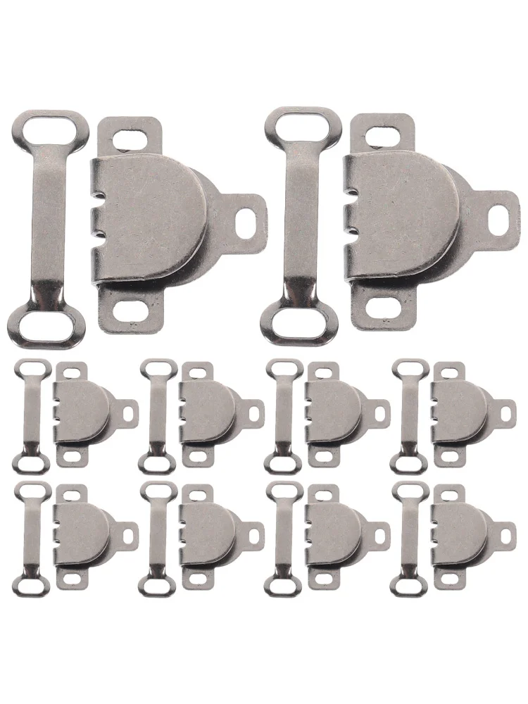 10 ensembles de crochets pour pantalons, attaches de couture, crochets métalliques robustes pour pantalons, jupes, robes, crochets et yeux d'artisanat pour la couture