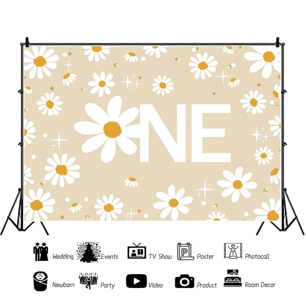 خلفية عيد الميلاد الأول للفتيات الصغيرات بوهو قوس قزح ملونة ديزي السلام الحب كعكة سحق طفل ديكور حفلات التصوير خلفية راية