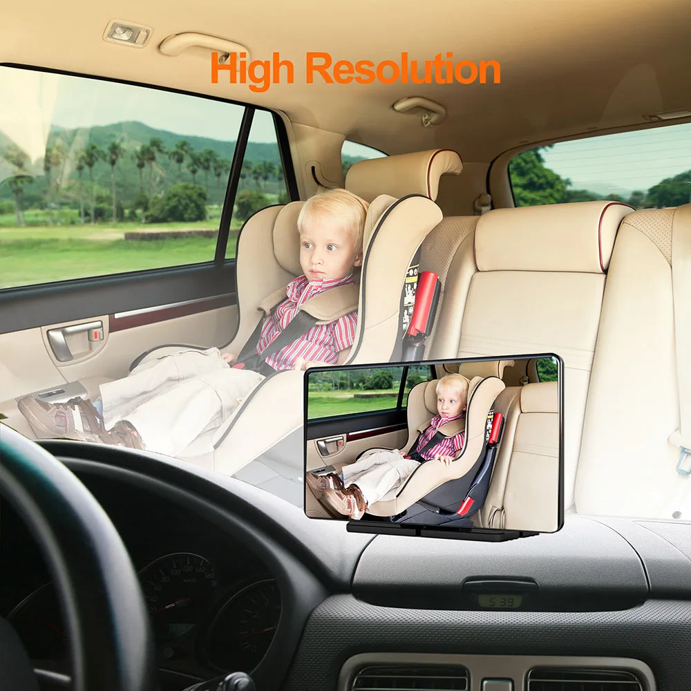 Soybean Baby Car Camera 2K HD 7'' Touch Screen 180° View Night Vision Back Seat Car Camera Monitor Display for Infants Kids Pets