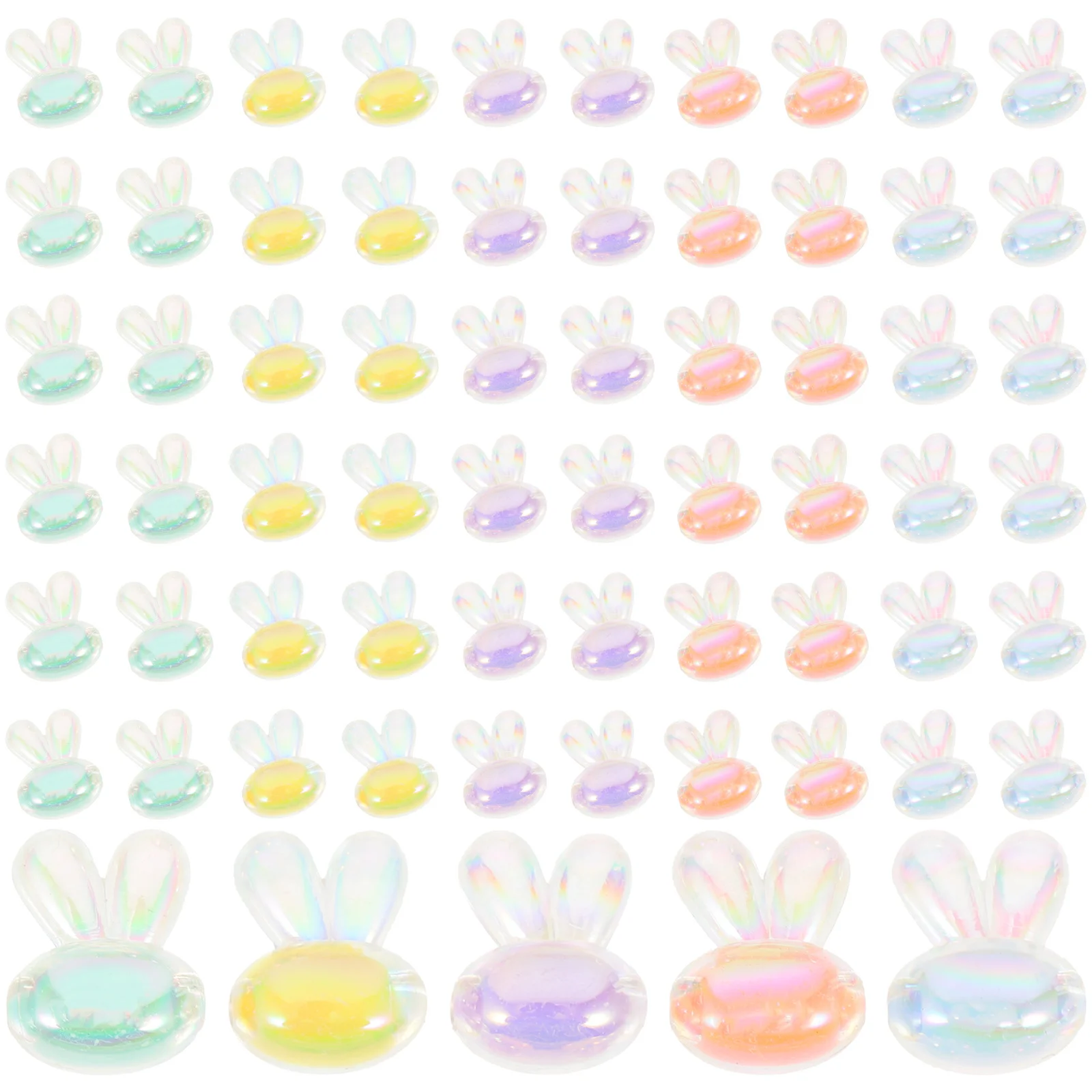 

100Pcs Acrylic Cartoon Bunny Beads DIY Jewelry Accessories for Necklace Acrylic Bunny Beads Hair Accessory Making Accessories