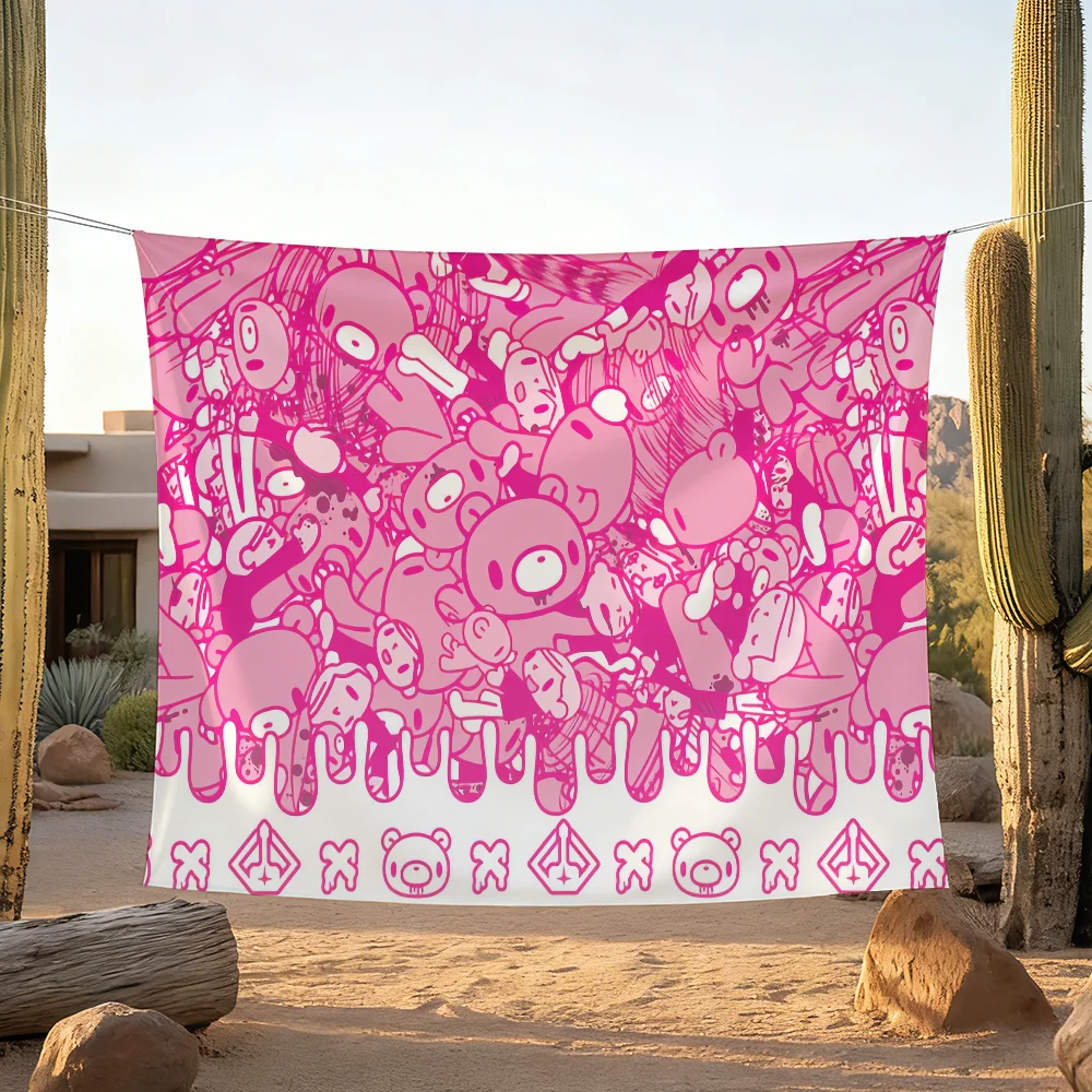 Fashion Pink G-Gloomy Bear Cute flag For Living Room Home Dorm Decor Wall Outdoor Camping Party Banner Gifts