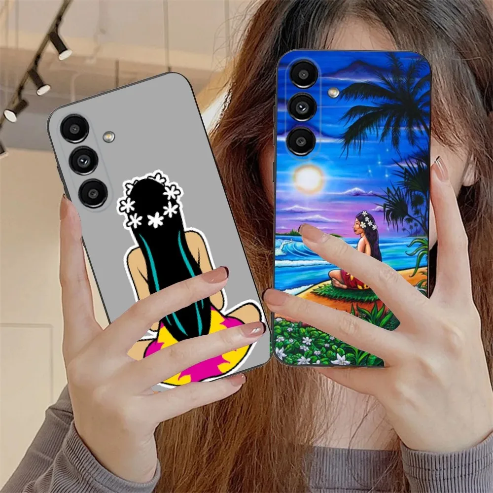 

H-Hinano Tahiti Girl Beach Phone Case For Samsung S24,S21,S22,S23,S30,Ultra,S20,Plus,Fe,Lite,Note,10,9,5G Black Soft Cover