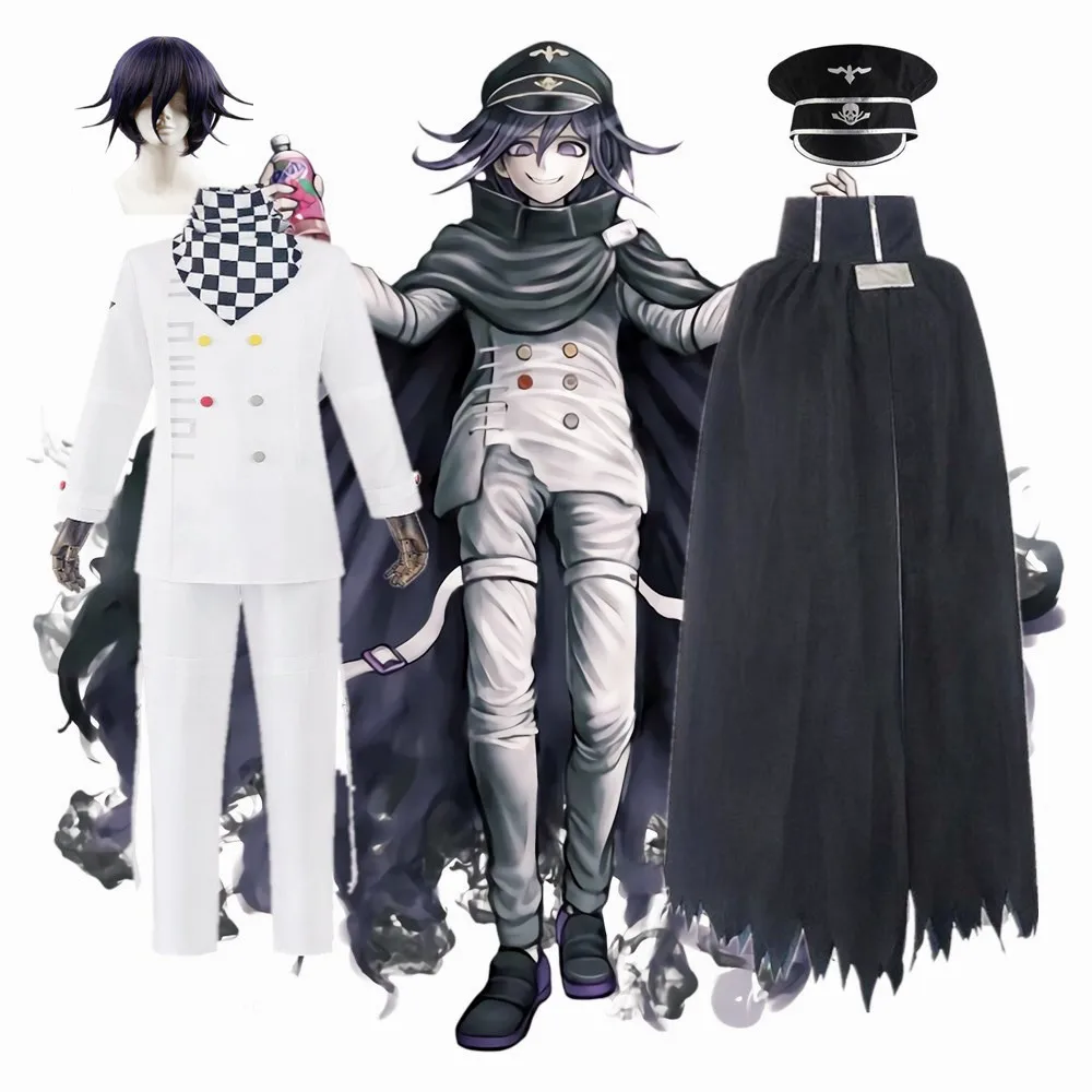 

Danganronpa V3 Kokichi Oma Uniforms Scarf Anime Cloak Cosplay Costume President Oma Cosplay Cloak Halloween Carnival Costume