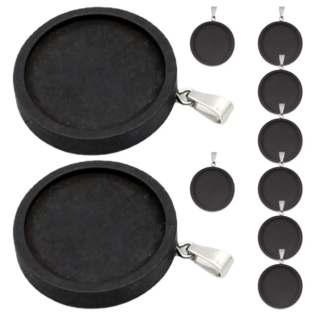 

10 Pcs Round Shape Bezel Trays Bezel Trays Round Shape Jewelry Making Crafts DIY Pendant Accessories for Necklaces Bracelets