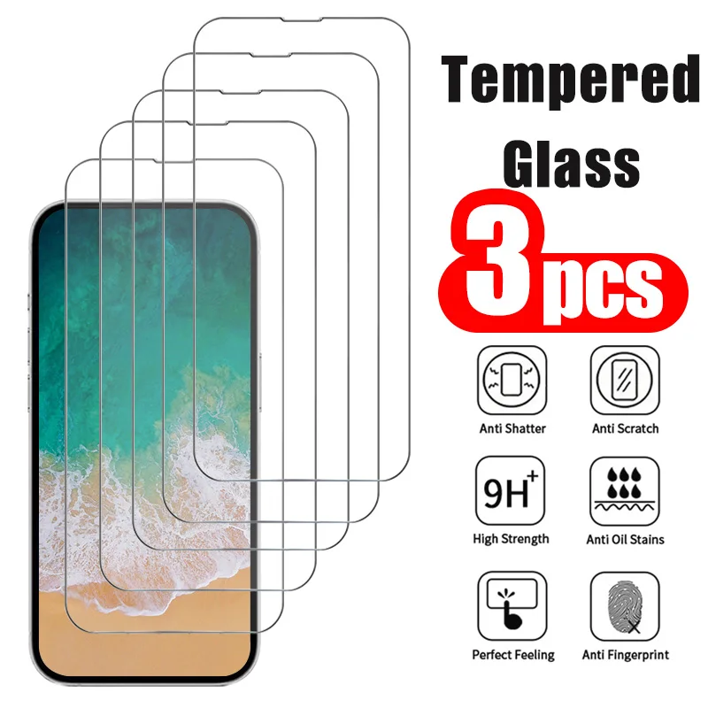 1-3PCS 9H Full Cover Screen Protector For Motorola Moto G15 G17 G75 G84 G54 Protective Tempered Glass For Moto G75 Glass Film