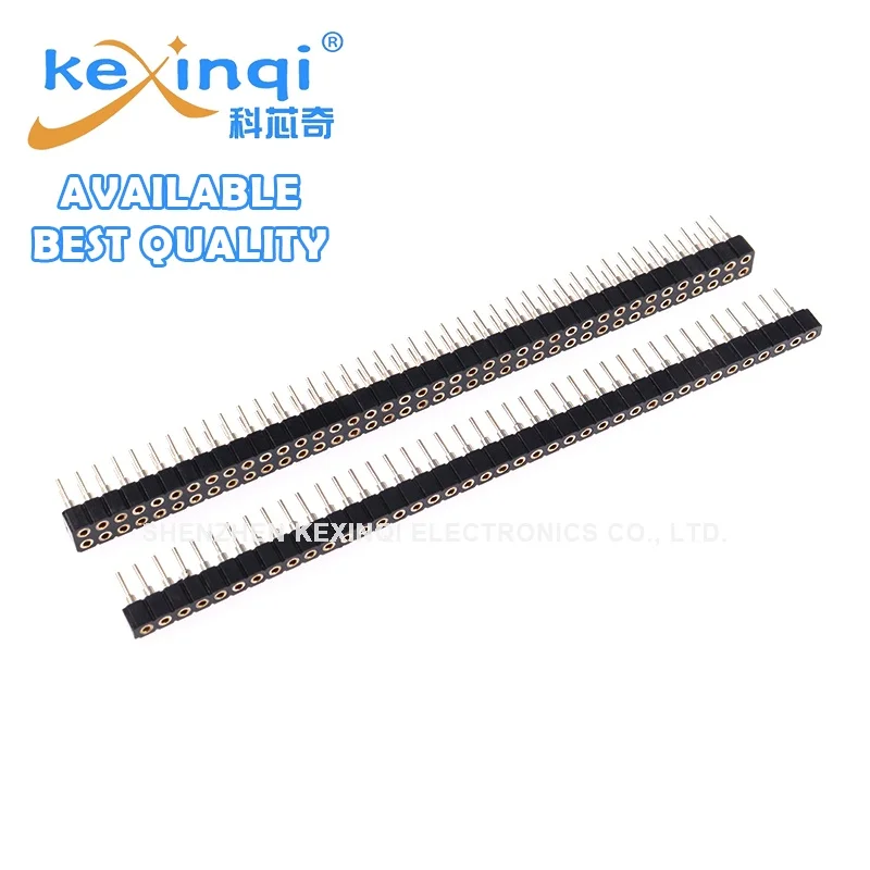 1PCS 2.0mm Single Round Pin Header Connectors 1x40p Double Row Female 2*40p PCB Board Tolerance psitions 2mm golden Breakable