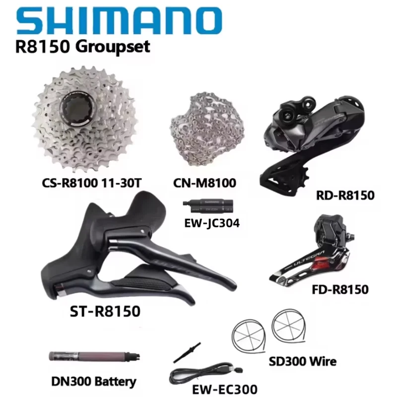 Shimano ULTEGRA R8150 Di2 Electronic Groupset 2x12S R8150 Front/Rear Derailleur Cassette DN300 EC300 R8150 Road Bicycle Di2 Set