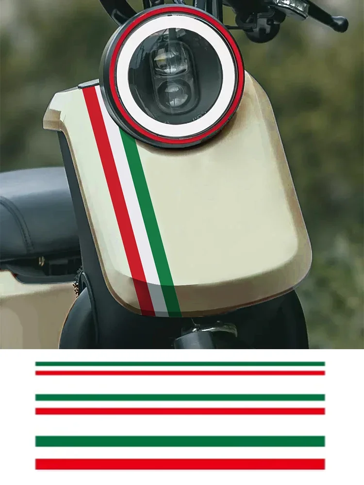 Motorrad Aufkleber Italien Flagge Styling Vinyl Aufkleber Front Verkleidung Dekor Zubehör Für Vespa Piaggio Ducati Aprilia Moto Guzzi