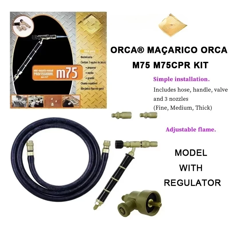 ORCA M75 CPR Mapp  Welding Torch Kit Jewellery Soldering Torches With Hose and Disposable Regulator
