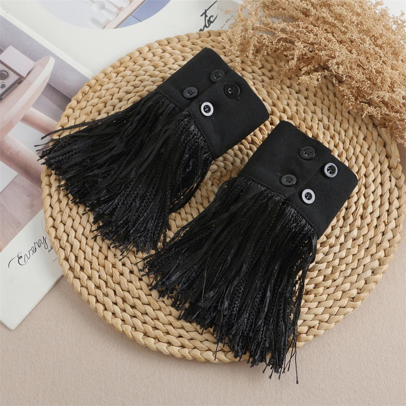 Creative Nail Display Accessories BlackTassel Detachable Sleeves Decoration To Take Pictures Of Nails Wrist Cuffs Ornaments