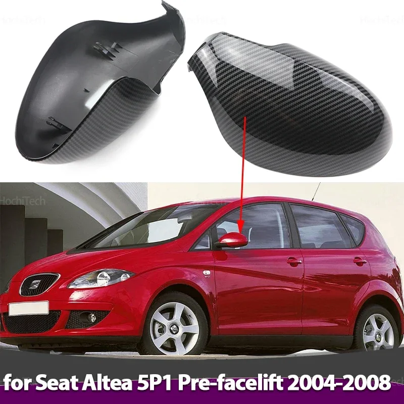 

Car Side Door Rearview Side Mirror Cover Cap Parts styling for Seat Altea 5P1 Pre-facelift 2004-2008 Replacement style