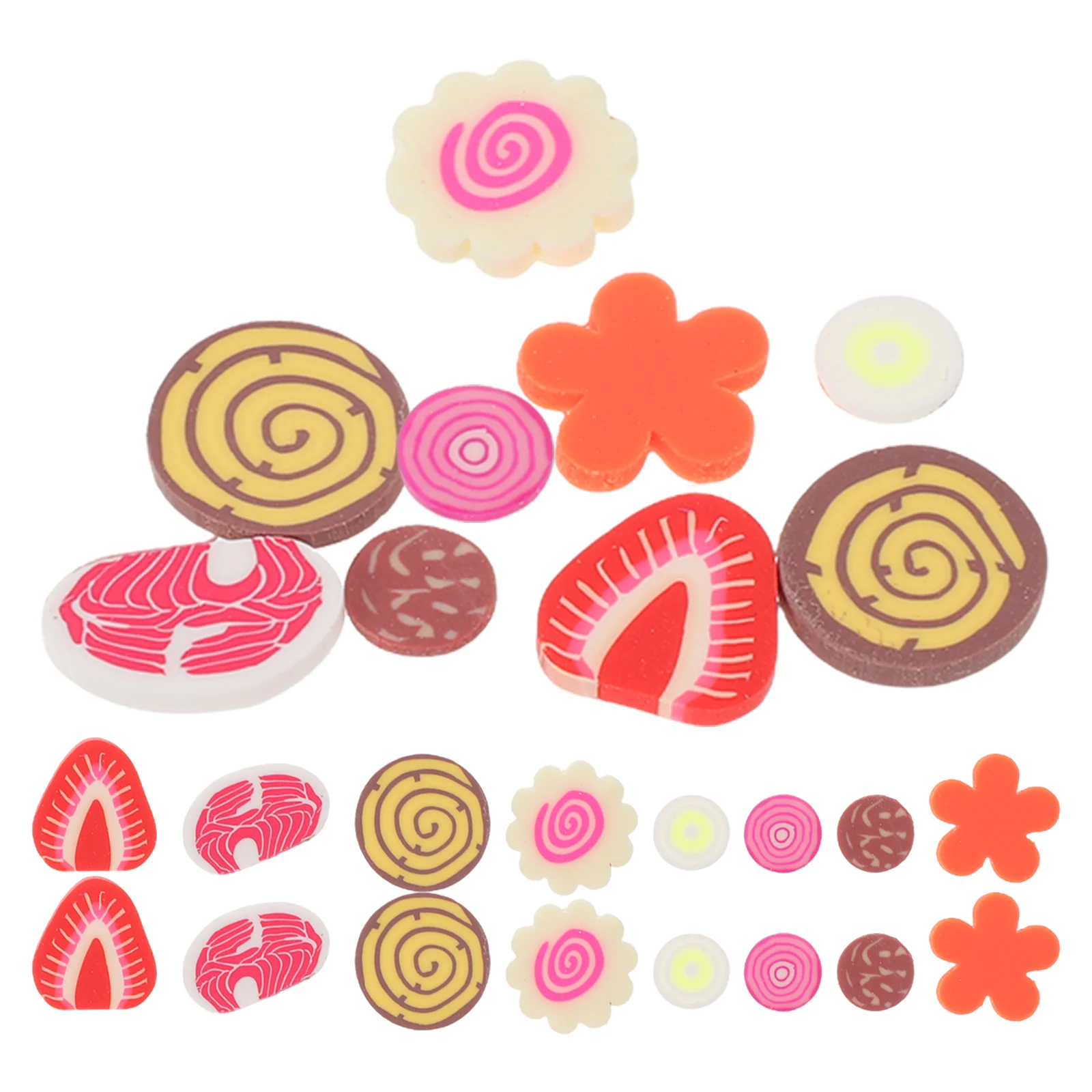 5 pezzi realistici giocano con il cibo simulato fette di carne verdure finte mini Narutomaki casa delle bambole cucina finta set da cucina morbido