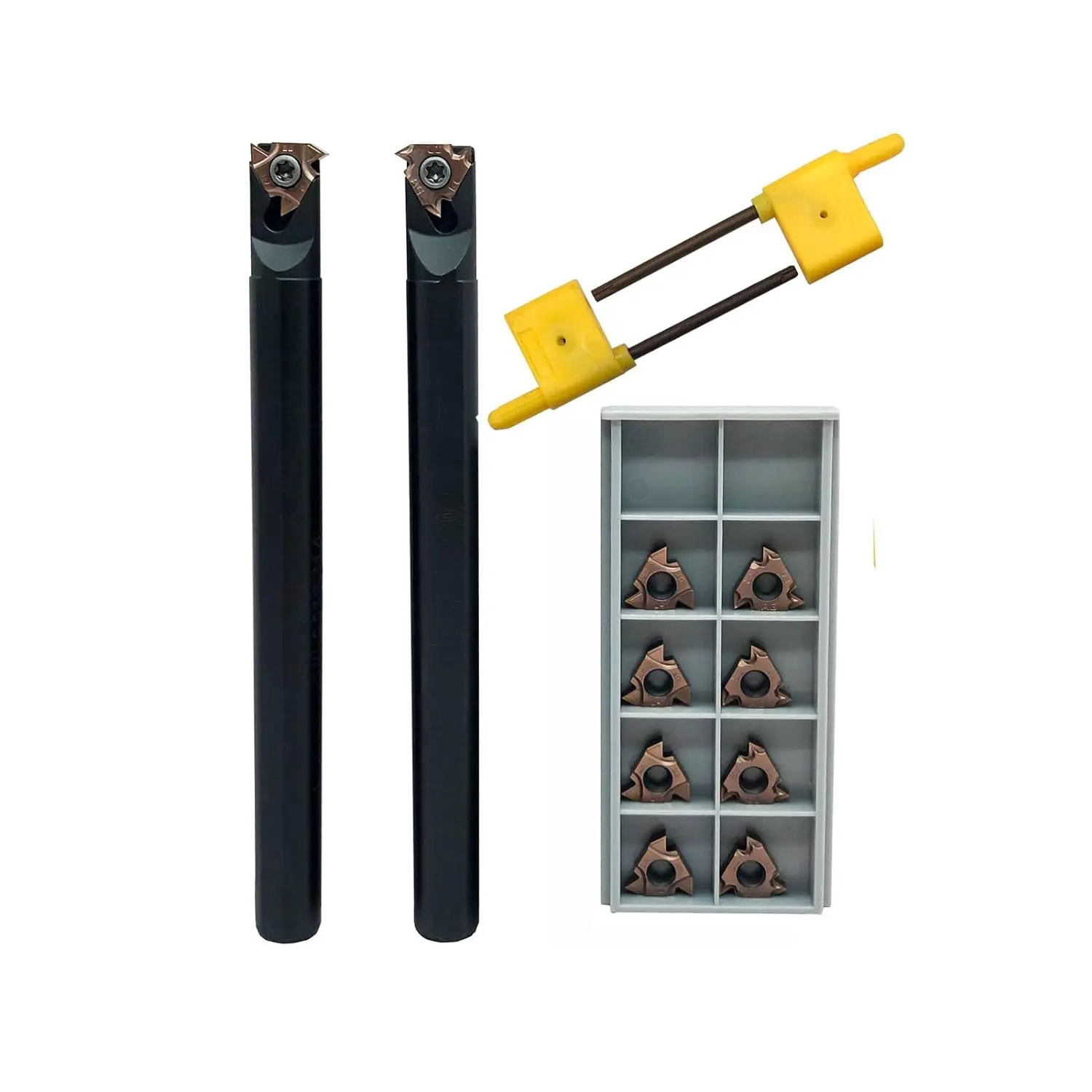 Imagem -02 - Couro Threading Tool Bit Grupo Barras Boring Externas Turning Tool Holders com 11ir Ag60 16er 16ir Ag60 Carbide