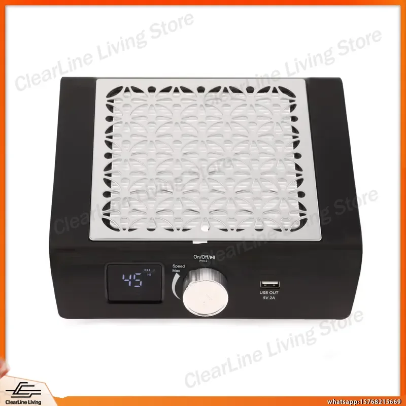 

Professional Nail Dust Collector Vacuum Cleaner for Nail Art Salon Desk Use Quiet Powerful Suction Nail Polish Dust Extractor