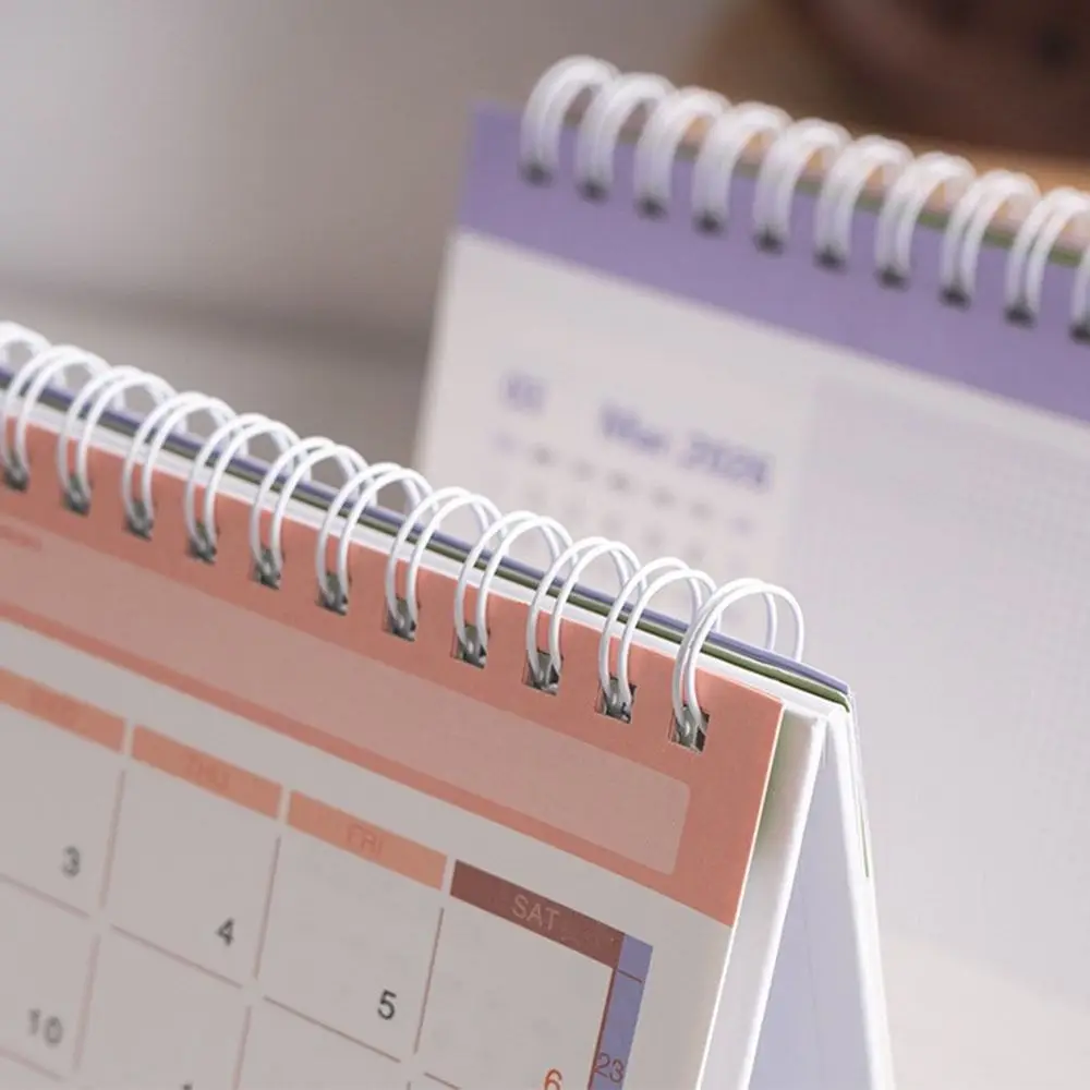 Gradient Color 2026 Desk Calendar Small Fresh Thickened Paper New Year Calendar To Do List Time Management