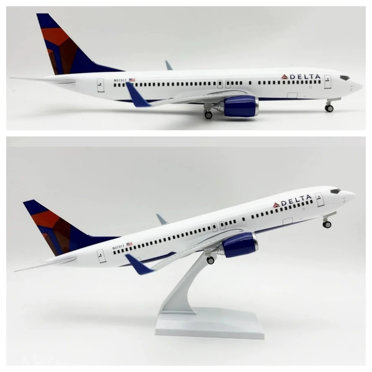 

B737 Delta AirLines Airplane Diecast Model 1:130 Scale 30cm Toy Airplane Model Souvenir Resin Child Toy Plane Collected Gift By