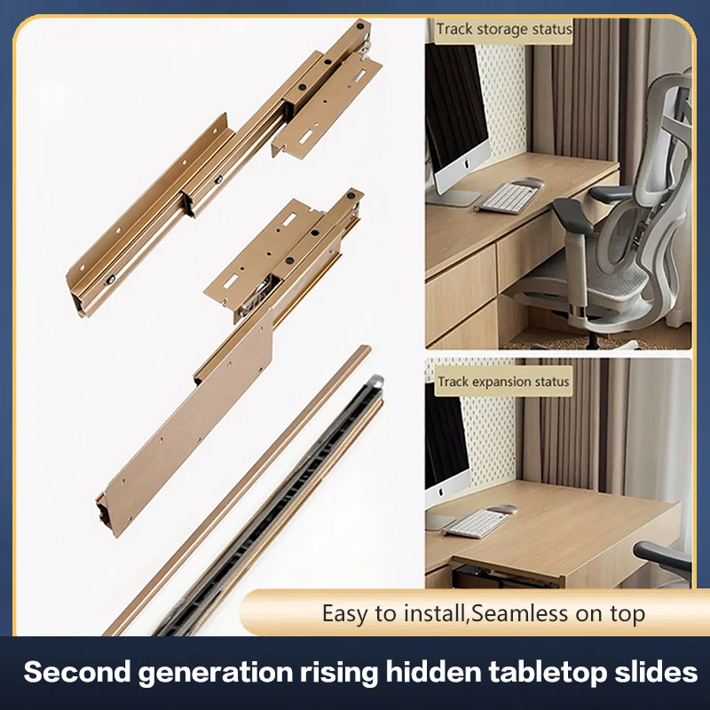 

Rising Table Slide Rail Lifting Telescopic Folding Dining Table Hidden Desk Pull-Out Retractable Guide Rail Hardware Accessories