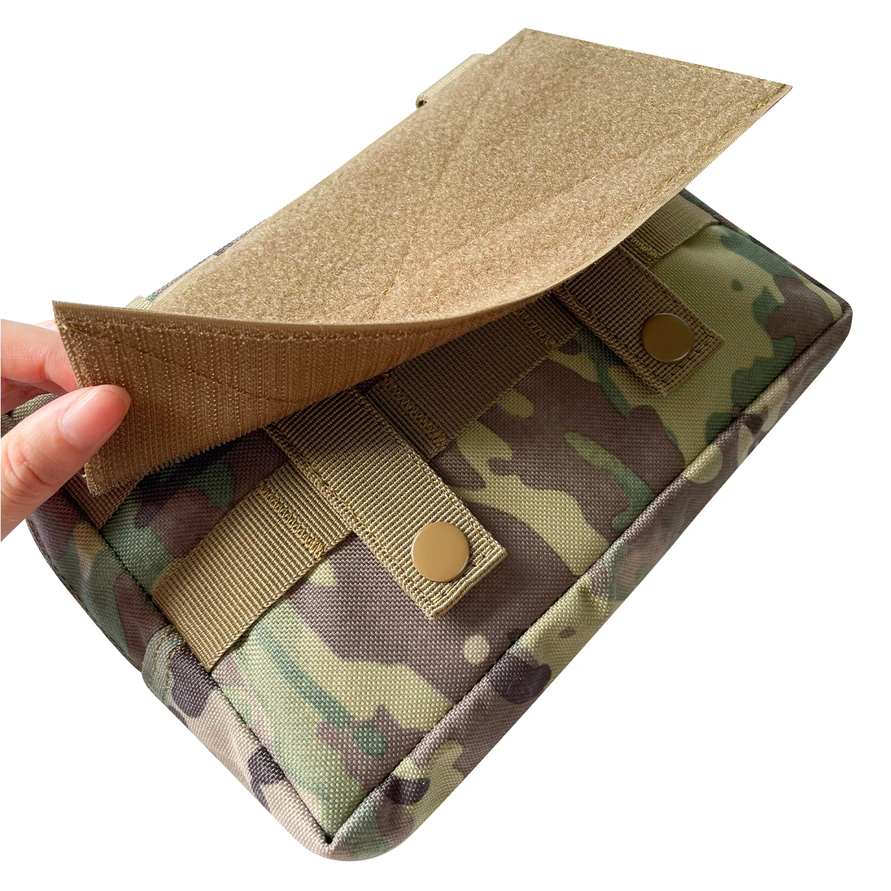 Camouflage Utility Pouch Multi‑compartment Organizer Bag for Backpack Vest Attachment Outdoor Storage Waist Accessories Bag