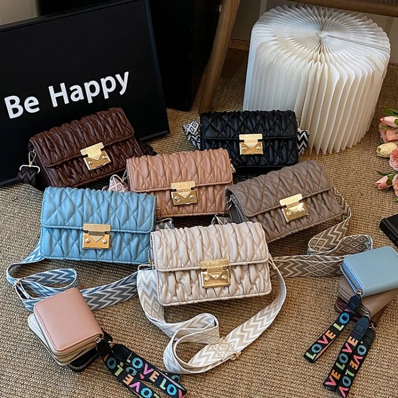 

Fashionable Leather Women's Shoulder Bag Luxury Brand Famous Designer Elegant Classic Vintage Bag