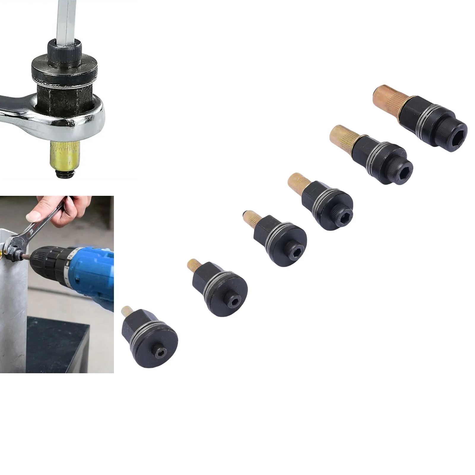 دليل أداة التثبيت بندقية رئيس M3-M10 تجميع المبسطة متعددة الوظائف الكربون الصلب جوزة برْشام أداة مجموعة للبناء