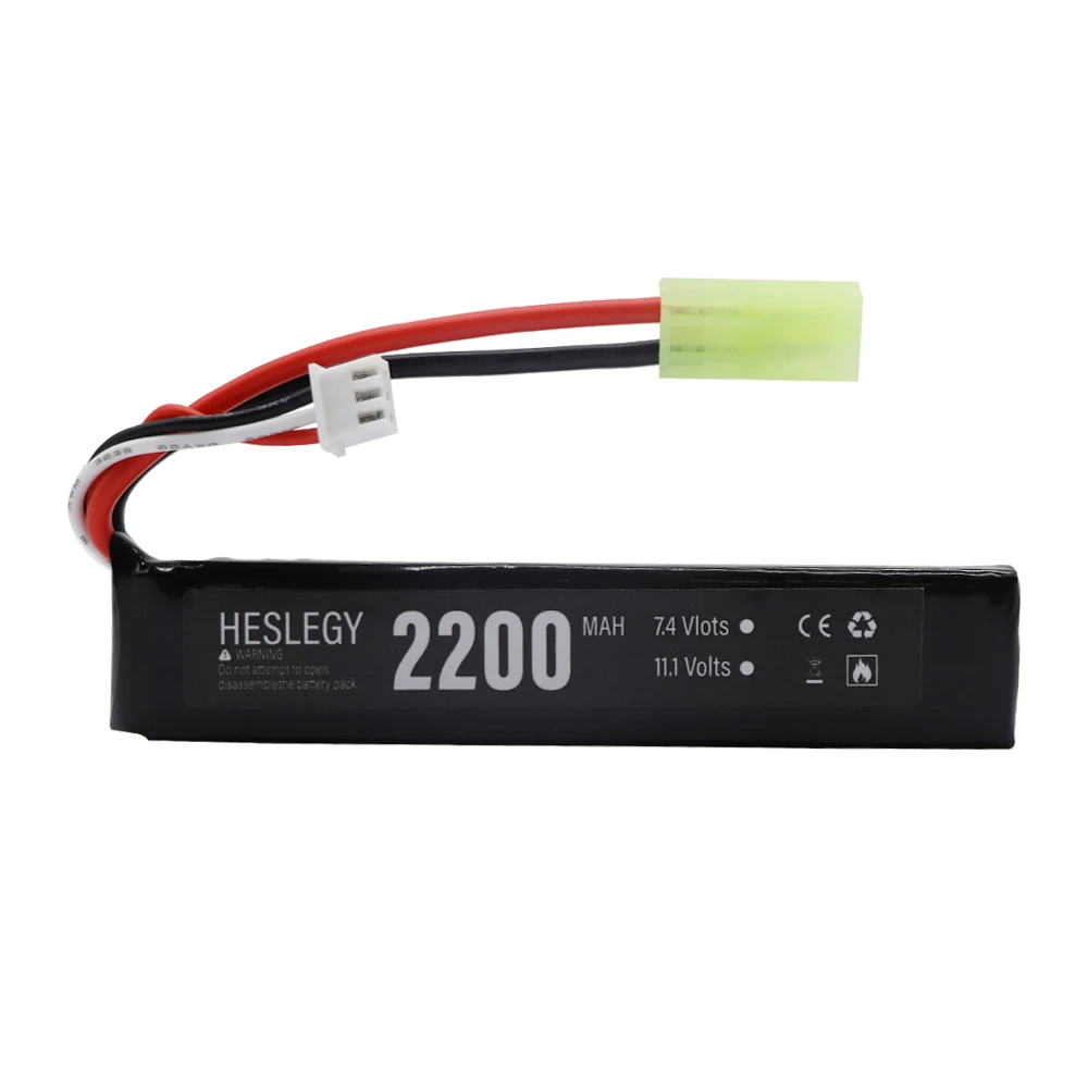 7.4V 2200mAh Lipo Battery with Charger for Water Gun 2S 7.4Vbattery for Mini Airsoft BB Air Pistol Electric Toys Guns accessory