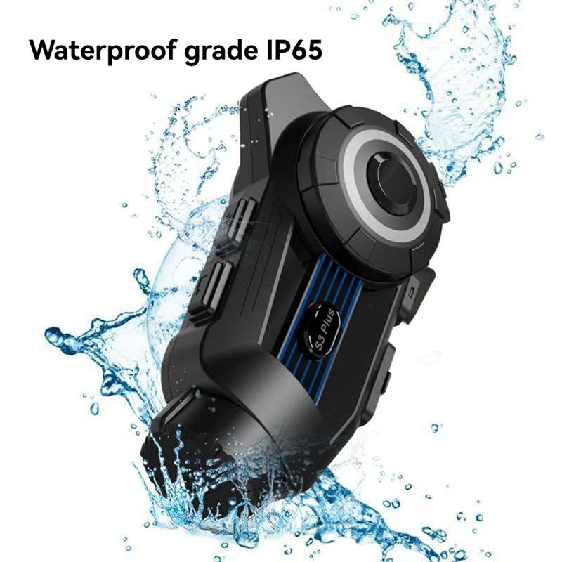 S3 Plus Мотоциклетный шлем Bluetooth-гарнитура для внутренней связи 2K видеорегистратор DVR видеорегистратор поддерживает 6 человек