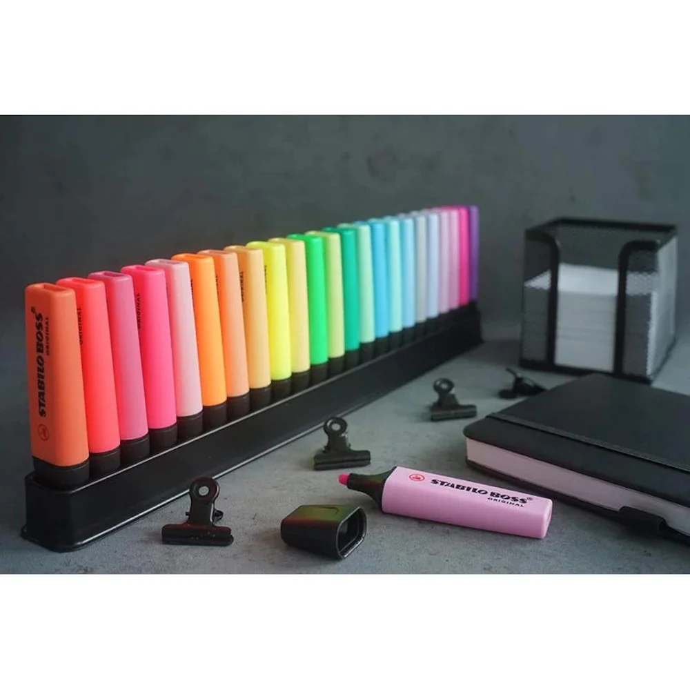 STABILO BOSS ORIGINAL Highlighter Set 23 Colors 50th Anniversary Special Series Ink Highlighter Colored Pens