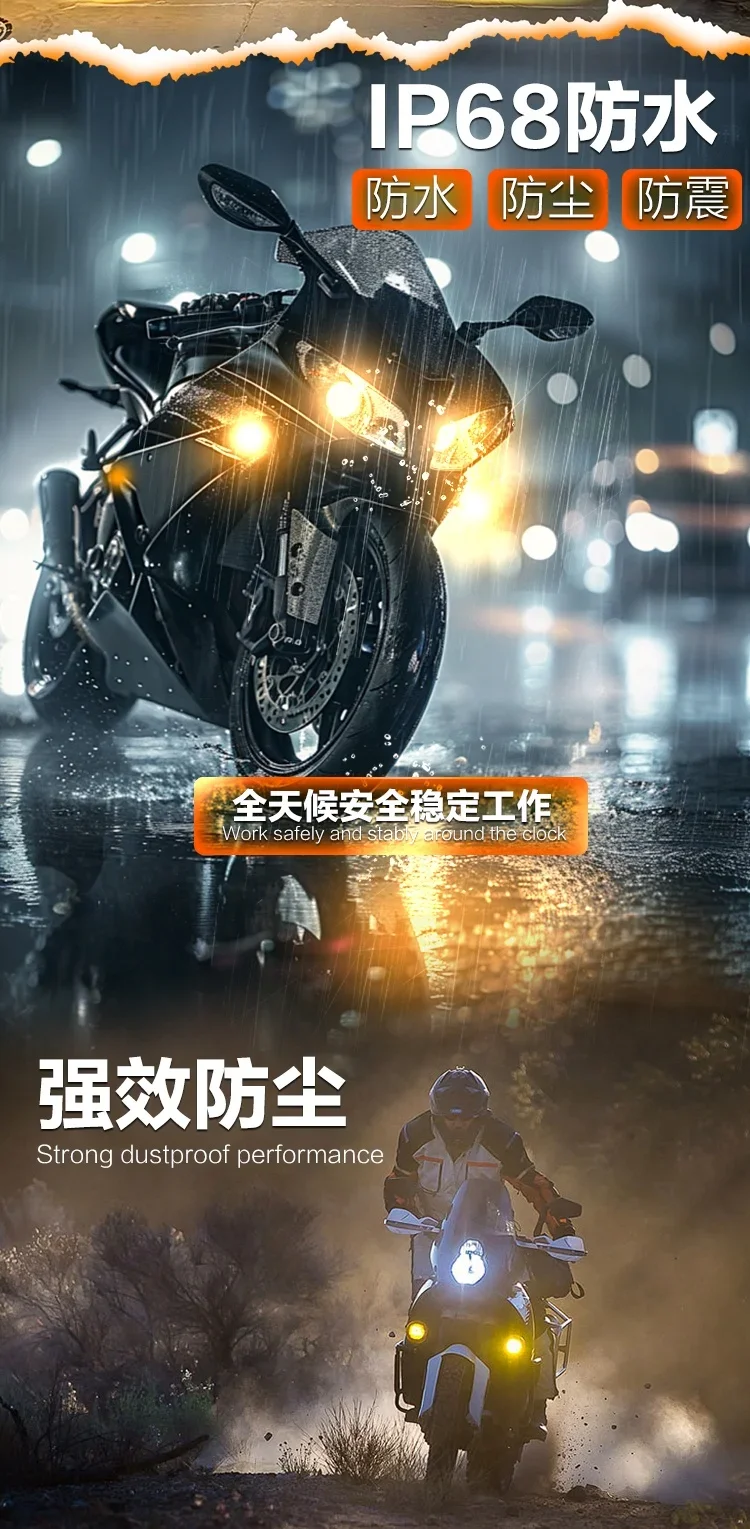 Universal Motorcycle Spotlight Y30 High Brightness Driving Light Motor Bike Led Auxiliary Spotlight Projector for R1200GS F800GS detail image 2